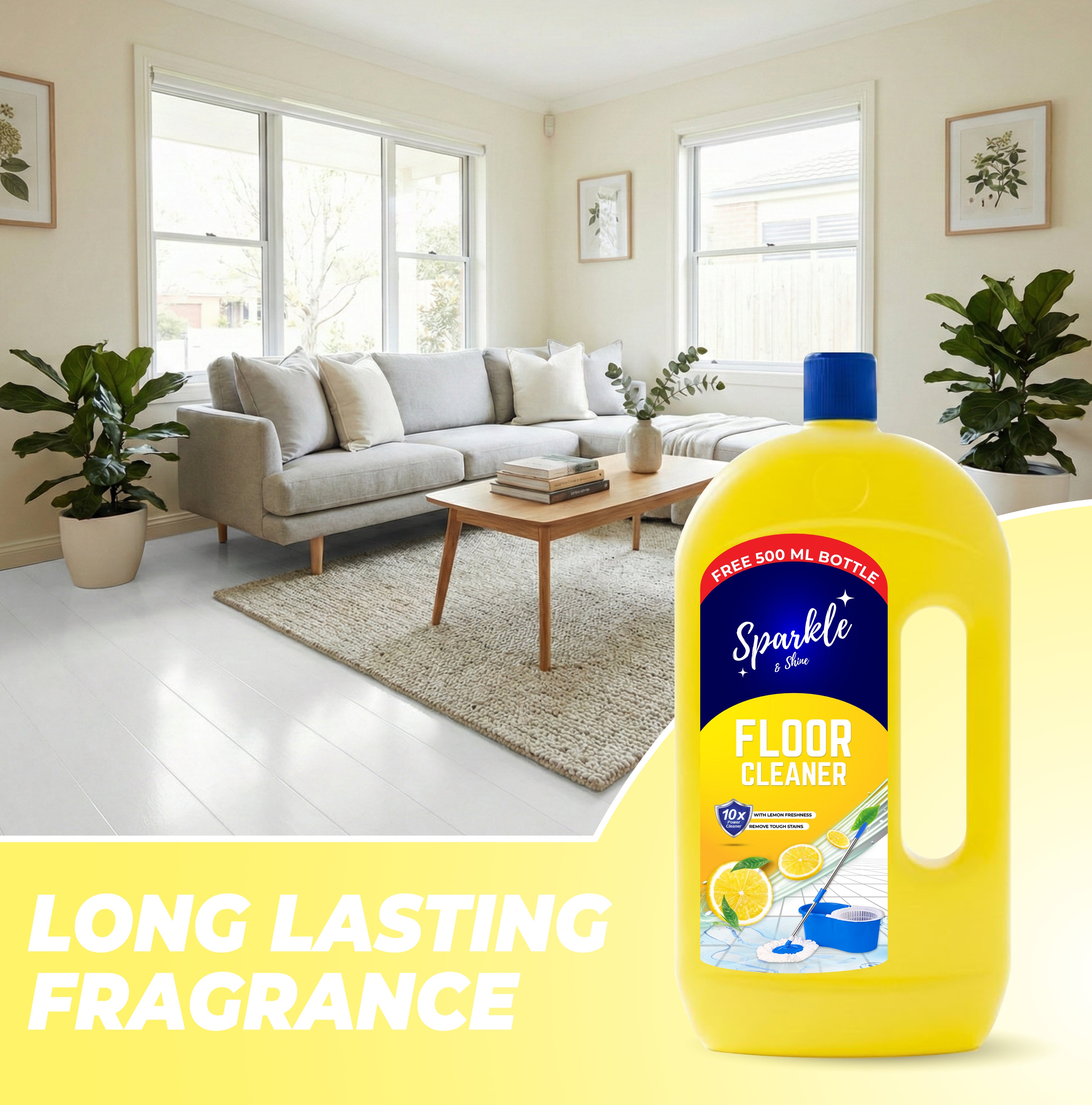 FLOOR CLEANER LEMON (PACK OF 2) 1000 ML