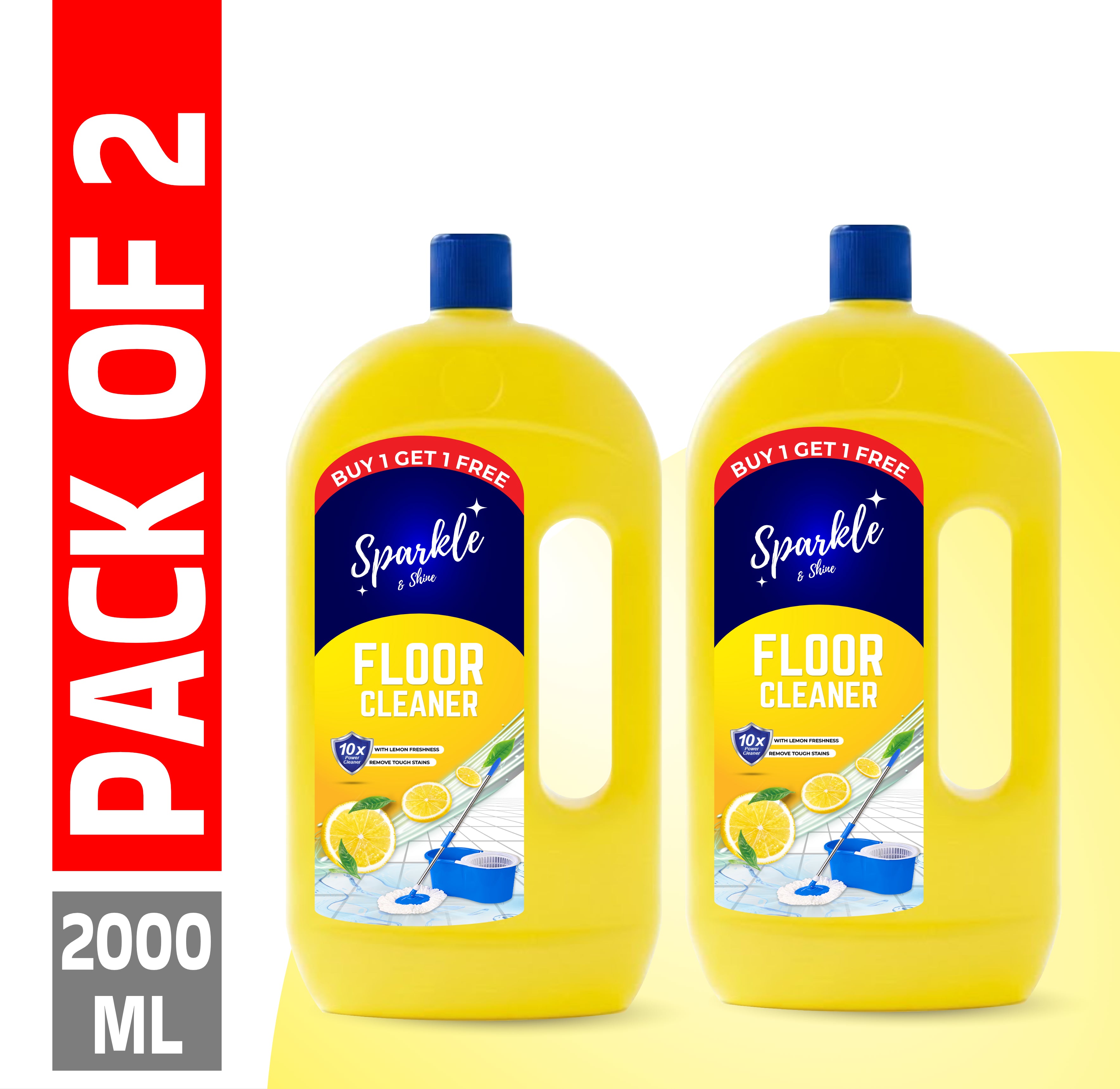 FLOOR CLEANER LEMON (PACK OF 2) 1000 ML